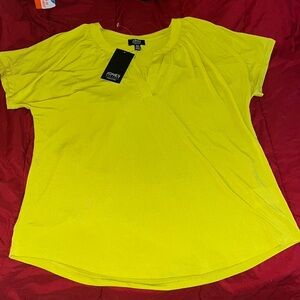 Jones New York yellow blouse